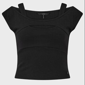 Killstar Black Cutout Strap Crop Top